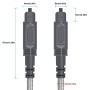 EMK Cable de Audio óptico Digital Toslink – [Nailon Trenzado Chaqueta, Durable y Flexible] 1M Cable de Fibra óptica para Home