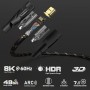KabelDirekt – Cable HDMI 4K, cubierta de nylon irrompible – 4m (4K@60Hz para una espectacular experiencia Ultra HD – High Speed