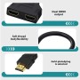Adaptador Divisor HDMI, Cable Splitter HDMI Macho a Doble HDMI Hembra, Compatible para HDTV, LED, Monitor LCD y Proyectores,