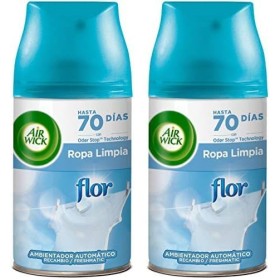 Air Wick Freshmatic Automatic Spray Air Freshener Refill, Home Essence with Clean Linen Scent Flower (Pack of 2)