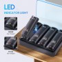 TechKen - Cargador para Mando de Wii con 4 baterías Recargables, Cargador Wiimote para Wii y Soporte de Carga de Wii con 4 Pilas