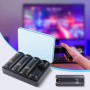 TechKen - Cargador para Mando de Wii con 4 baterías Recargables, Cargador Wiimote para Wii y Soporte de Carga de Wii con 4 Pilas