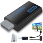 Azuxreza Wii to HDMI Converter,Wii HDMI Adapter 1080P, Output Video Audio HDMI Converter with 3.5mm Audio Jack&HDMI Output