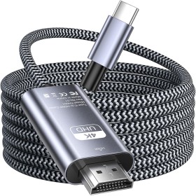 Siwket Cable USB C a HDMI de 2 m [4K @ 30Hz], trenzado USB tipo C a HDMI [compatible con Thunderbolt 3] para iPhone 15, MacBook