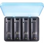 TechKen - Cargador para Mando de Wii con 4 baterías Recargables, Cargador Wiimote para Wii y Soporte de Carga de Wii con 4 Pilas