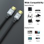 jojobnj Cable HDMI 4K 10M, Alta Velocidad HDMI 2.0 Cord 4K@60Hz 18Gbps, Ultra HD,Ethernet Audio Return,Video 4K,1080p,3D,Arc,