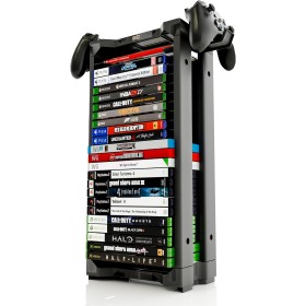 ADZ Soporte universal para juegos – Torre de almacenamiento para 23 juegos para PS2 PS3 PS4 PS5 PSP Xbox 360 Xbox One Series X