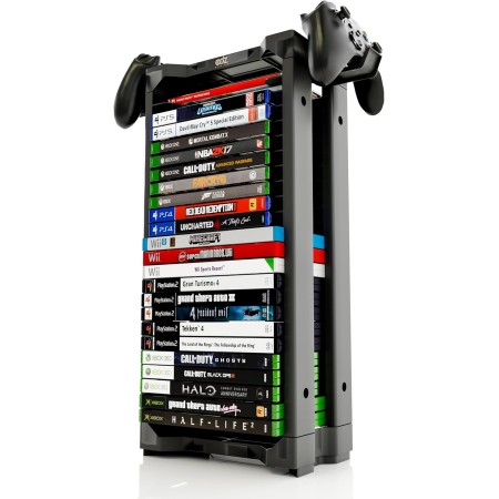 ADZ Soporte universal para juegos – Torre de almacenamiento para 23 juegos para PS2 PS3 PS4 PS5 PSP Xbox 360 Xbox One Series X
