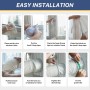 Loviga 100% Sealed Portable Air Conditioner Door Kit with Zipper Opening for Entrance & Outdoor, 80X219cm Adjustable Length,