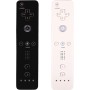 AUFGLO Retro Wii Controller 2 Pack Wii u Remote mit Silikongehäuse und Handgelenksgurt (schwarz+weiß)