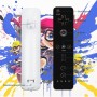 AUFGLO Retro Wii Controller 2 Pack Wii u Remote mit Silikongehäuse und Handgelenksgurt (schwarz+weiß)