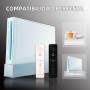 AUFGLO Retro Wii Controller 2 Pack Wii u Remote mit Silikongehäuse und Handgelenksgurt (schwarz+weiß)