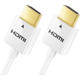 deleyCON 2m HDMI Cable Slim (Pequeño y Flexible Cable HDMI) 4K HDMI 2.0 Cable 1080P 2160P UHD ARC HDR 3D para TV, Monitor,