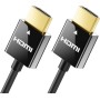 deleyCON 2m HDMI Cable Slim (Pequeño y Flexible Cable HDMI) 4K HDMI 2.0 Cable 1080P 2160P UHD ARC HDR 3D para TV, Monitor,