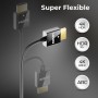 deleyCON 2m HDMI Cable Slim (Pequeño y Flexible Cable HDMI) 4K HDMI 2.0 Cable 1080P 2160P UHD ARC HDR 3D para TV, Monitor,