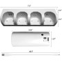 Estación de Carga para Controlador de Wii 4 en 1, Base de Cargador de Controlador, con 4 Baterias de 2800mAh Recargables e