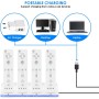 Estación de Carga para Controlador de Wii 4 en 1, Base de Cargador de Controlador, con 4 Baterias de 2800mAh Recargables e