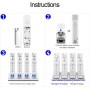 Estación de Carga para Controlador de Wii 4 en 1, Base de Cargador de Controlador, con 4 Baterias de 2800mAh Recargables e