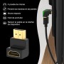VCELINK 8K Adaptador HDMI 90 Grados Chapada en Oro Adaptador HDMI 2.1 Curvo Conector Codo HDMI Acodado para HDTV, Switch,