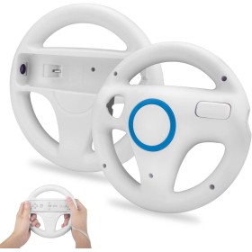 2 * Volante para Wii,TechKen Wii Wheel Racing Wheel Controller Wii Game Steering Wheel para Mario Kart Racing Accesorios para