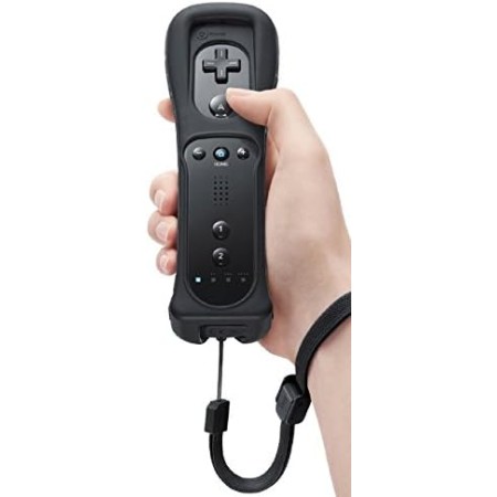 Mando Wii Remote con Wii Motion Plus Incorporado [Compatible] Negro