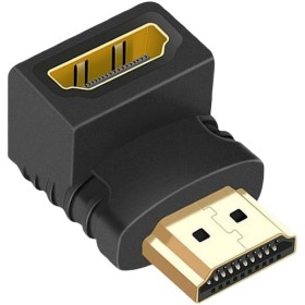 CABLEPELADO Adaptador HDMI Acodado | Ángulo de 90° | Adaptador HDMI en Ángulo | Macho a Hembra | Contactos Chapados en Oro |