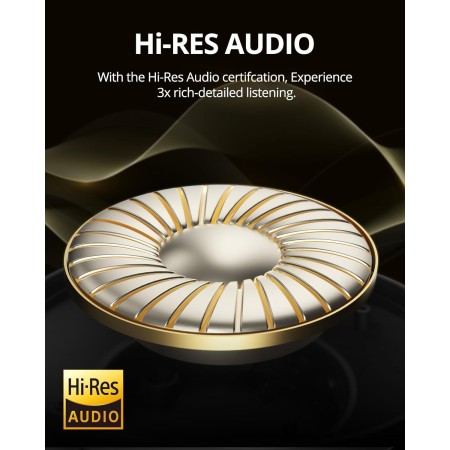 Tronsmart Q20S Cascos Inalámbricos Cancelación de Ruido Activa Híbrida con Varios Modos, Sonido Hi-Res Audio, 60H Reproducción,