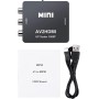 QGECEN RCA a HDMI, Adaptador AV a HDMI de Audio y Video Soporte 1080P con Cable de Alimentación USB para Wii PS2 Gamecube VHS