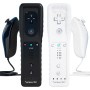 TechKen Pack de 2 Mandos para Wii con Muñequera,Wii Mando a Distancia Remote Controller para Wii con Motion Plus y Nunchuk