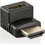 CABLEPELADO Adaptador HDMI Acodado | Ángulo de 90° | Adaptador HDMI en Ángulo | Macho a Hembra | Contactos Chapados en Oro |