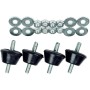 REPORSHOP - Silentblock Kit for Outdoor Air Conditioning Units - 4 Shock Absorber Feet, 8 Washers and 8 Nuts - Supports 12 to