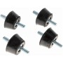 REPORSHOP - Silentblock Kit for Outdoor Air Conditioning Units - 4 Shock Absorber Feet, 8 Washers and 8 Nuts - Supports 12 to