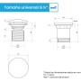 Bächlein Desagüe Universal con Rebosadero para Lavabo & Lavamanos - Válvula Pop Up Automática Negra Mate - Incl. 3 Juntas para