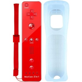 COOLEAD 2 en 1 Mando a distancia con sensor Motion Plus integrado con funda de silicona y correa de muñeca para Wii o Wii U -