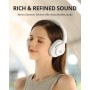 Tronsmart Q20S Cascos Inalámbricos Cancelación de Ruido Activa Híbrida con Varios Modos, Sonido Hi-Res Audio, 60H Reproducción,