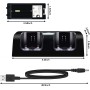SANON Estación de Carga para Mando Wii, Estación de Carga 2 en 1 para Mando Wii de Cargador de 2 Puertos con 2 Pilas Recargables
