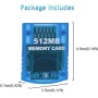 Mcbazel Tarjeta de Memoria de Almacenamiento para Juegos de 1024 MB para Consola Wii/Gamecube GC