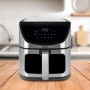 JOCCA - 8L Hot Air Fryer | Oil Free Fryer | Air Fryer | Timer | Adjustable Temperature | Healthy Cooking | (Black)