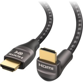 Cable Matters Cable HDMI Ultra HD 8K de 48Gbps - HDMI de ángulo Recto 2 Metros (Cable HDMI de 90 Grados) en Negro