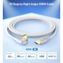 Cable Matters Cable HDMI Ultra HD 8K de 48Gbps - HDMI de ángulo Recto 2 Metros (Cable HDMI de 90 Grados) en Negro