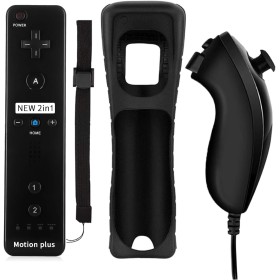 QUMOX 2en1 Remote MotionPlus Controller Remote + Nunchuk para Wii