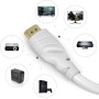 KabelDirekt – Cable HDMI 8K/4K, cubierta de nylon irrompible – 1m (4K@120Hz/8K@60Hz para una espectacular experiencia Ultra HD –