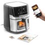InnovaGoods® 2L Oil Free Fryer Air Fryer 1200W with +100 Spanish Recipes, Air Fryer with Non-Stick Basket, Timer and 360° Air