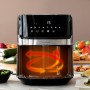 InnovaGoods® 2L Oil Free Fryer Air Fryer 1200W with +100 Spanish Recipes, Air Fryer with Non-Stick Basket, Timer and 360° Air