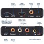 Rensaday Extractor de audio HDMI ARC con DAC - Salida óptica/coaxial SPDIF y RCA/3,5 mm - 192 KHz 24 bits para TV/barra de