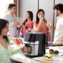 InnovaGoods® 2L Oil Free Fryer Air Fryer 1200W with +100 Spanish Recipes, Air Fryer with Non-Stick Basket, Timer and 360° Air