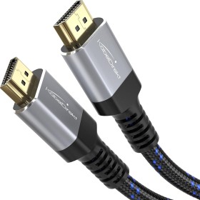 KabelDirekt – Cable HDMI 8K/4K, cubierta de nylon irrompible – 1m (4K@120Hz/8K@60Hz para una espectacular experiencia Ultra HD –