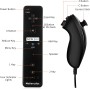 QUMOX 2en1 Remote MotionPlus Controller Remote + Nunchuk para Wii