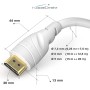 KabelDirekt – Cable HDMI 8K/4K, cubierta de nylon irrompible – 1m (4K@120Hz/8K@60Hz para una espectacular experiencia Ultra HD –