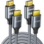 ARISKEEN Cable HDMI 2.1 8K 2.5M, 48Gbps Cable HDMI Trenzado de Nailon de Alta Velocidad, Soporta 8K@60HZ, 4K@120Hz, Compatible